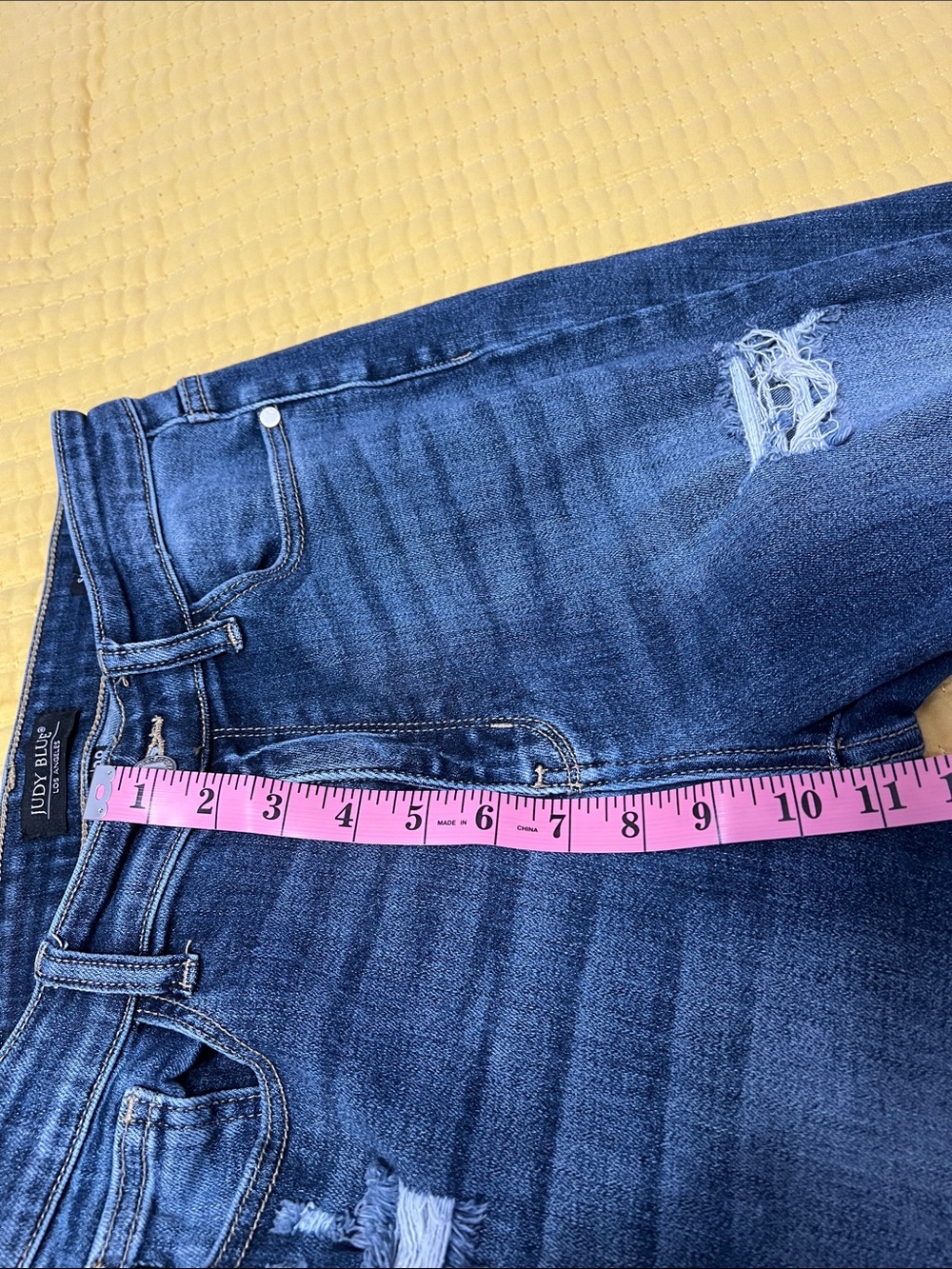 Judy Blue Dark Blue Distressed Skinny Jeans - Picture 5 of 12